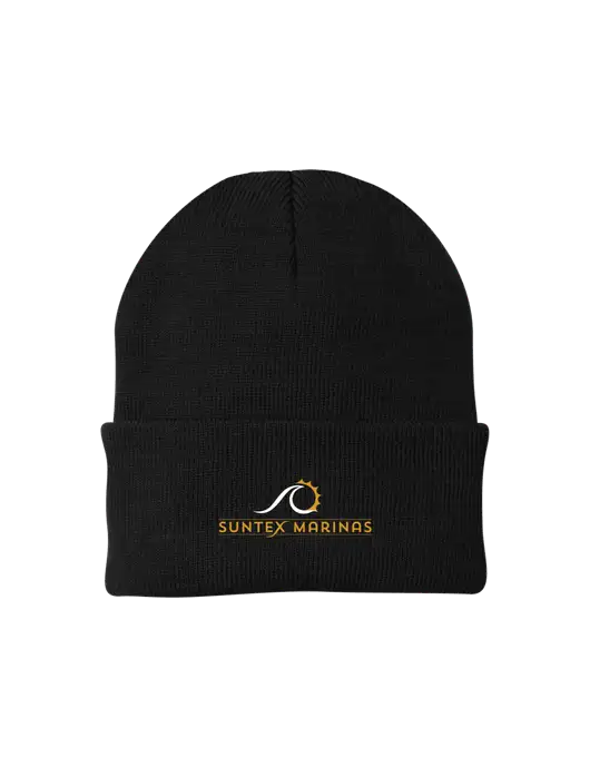 Black Knit Cap w/Suntex Marinas Logo