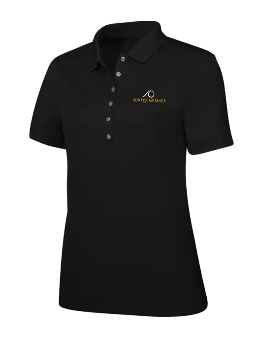 Callaway Womens Ottoman Black Polo w/Suntex Marinas Logo