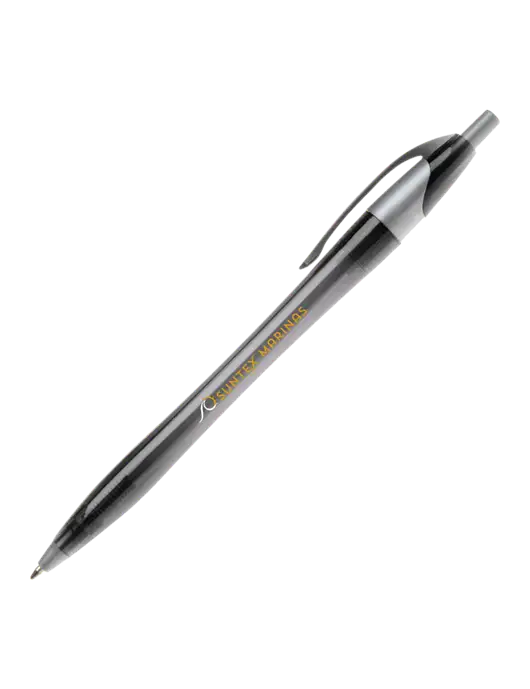 Novella Translucent Black/Silver Jewel Pen w/Suntex Marinas Logo